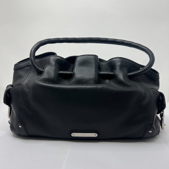 Cole Haan Small Bucket Tote Village Shoulder Bag Leather Black VTG NWT - Picture 1 of 16